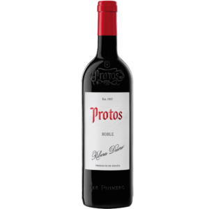 Botella de Protos Roble 2024 vino tinto Ribera del Duero