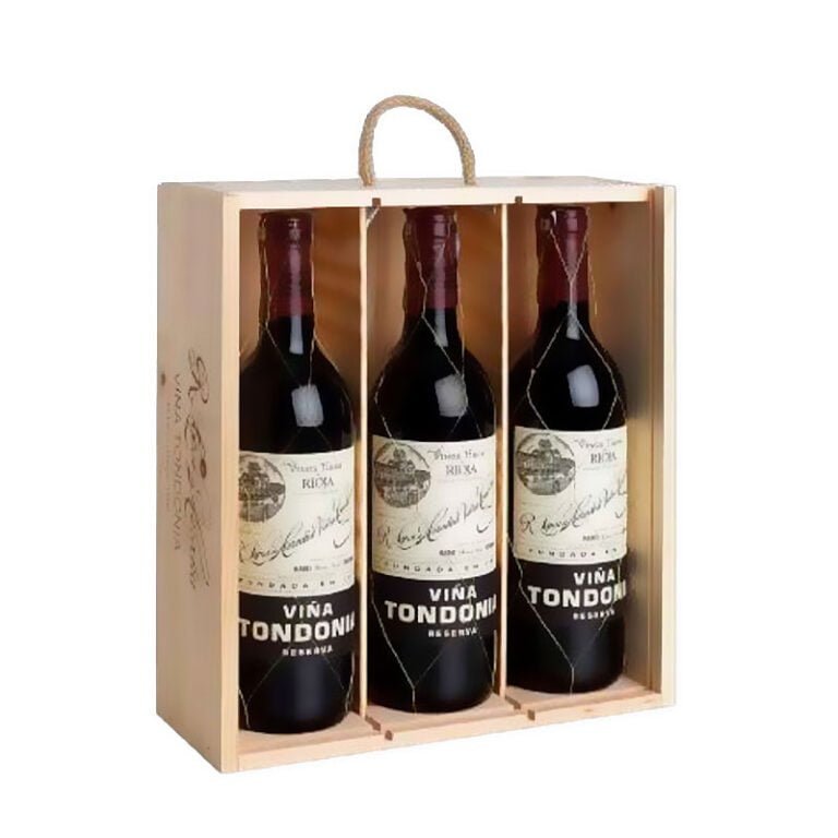 Viña Tondonia Reserva estuche madera 3 botellas